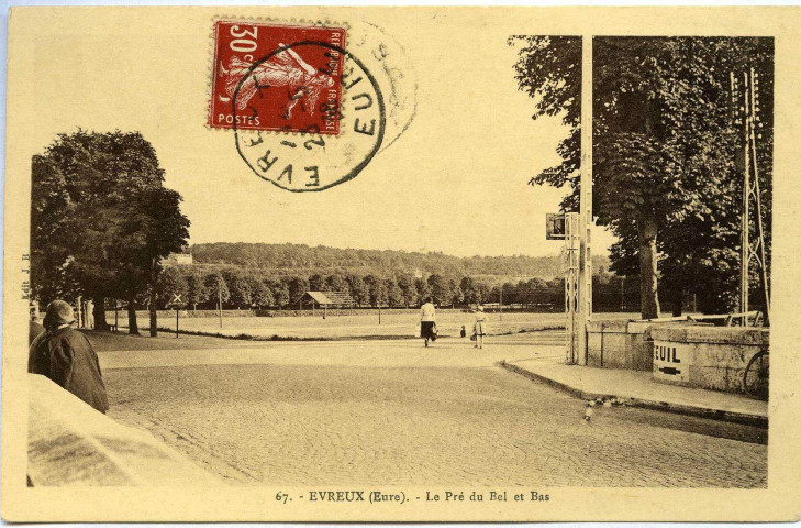 Evreux-Ville. Le Pré du Bel Ébat et Bas.