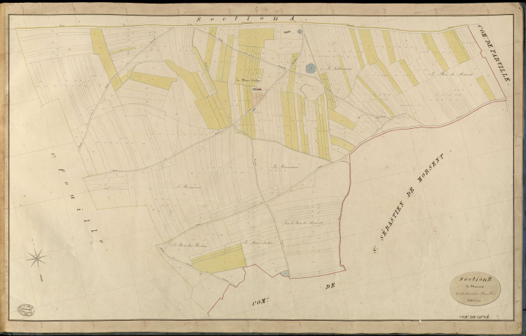 Caugé. Section B _ de Mareaux _ 2e et dernière Feuille