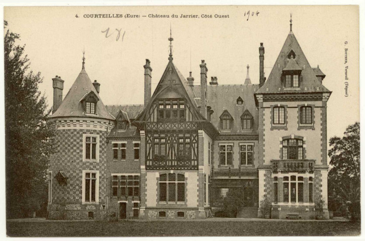 Courteilles. Château du Jarrier - Côté Ouest.