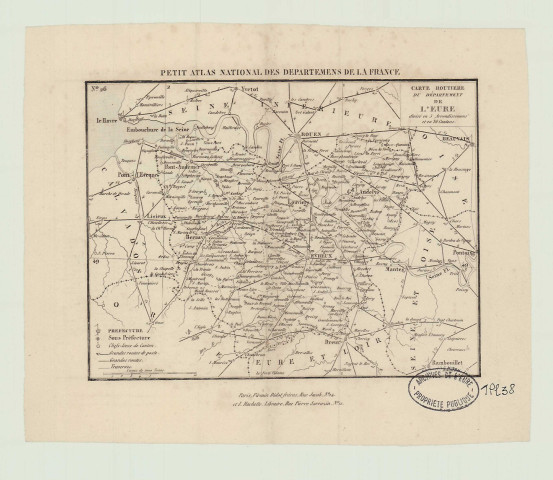 Carte routière du département de l'Eure