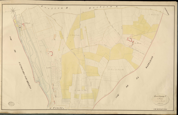 Nonancourt. Section C _ des Brosses _ 1re de 2 Feuilles