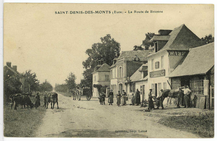 Saint-Denis-des-Monts. La route de Brionne.