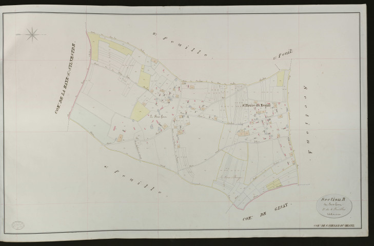 Saint-Pierre-du-Mesnil. Section B _ des Bois du Blanc Buisson _ 3e de 4 Feuilles