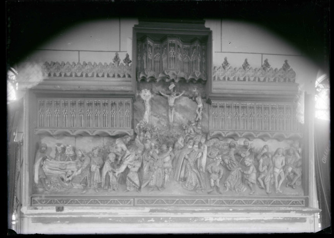 Retable de l'église de Bosnormand (Eure) représentant la Passion du Christ.
