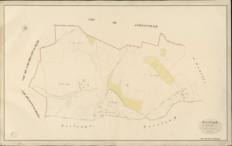 Honguemare. Section A _ de l'Oraille _ 1re de 2 Feuilles