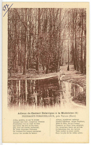 Pressagny-l'Orgueilleux. Adieux de Casimir Delavigne à la Madeleine (5).