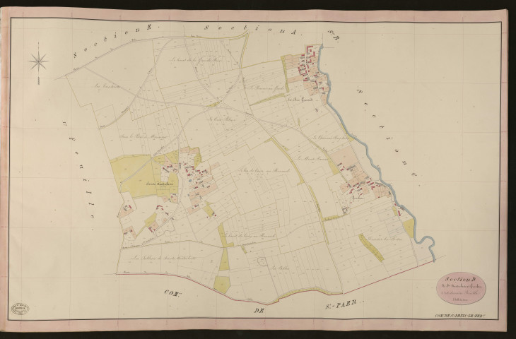 Saint-Denis-le-Ferment. Section D _ de Ste Austreberte et Gruchet _ 2e et dernière Feuille