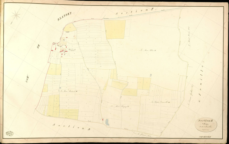 Roman. Section E _ de Chagny _ 1re de 2 Feuilles
