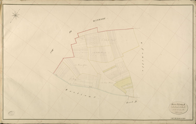 Boncourt. Section A _ de la sente de Cocherel _ 1re de 3 Feuilles