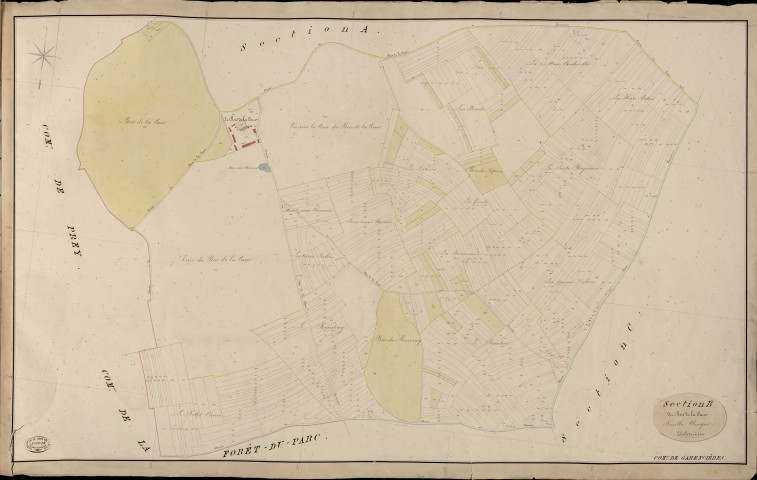 Garencières. Section B _ du Bois de la Cœur _ Feuille Unique