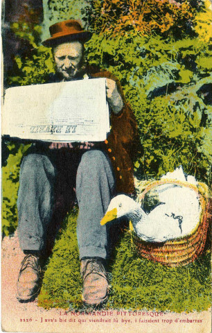 Divers. La Normandie pittoresque. - J avais bie dit qui viendrait lû bye, i faisaient trop d'embarras.
