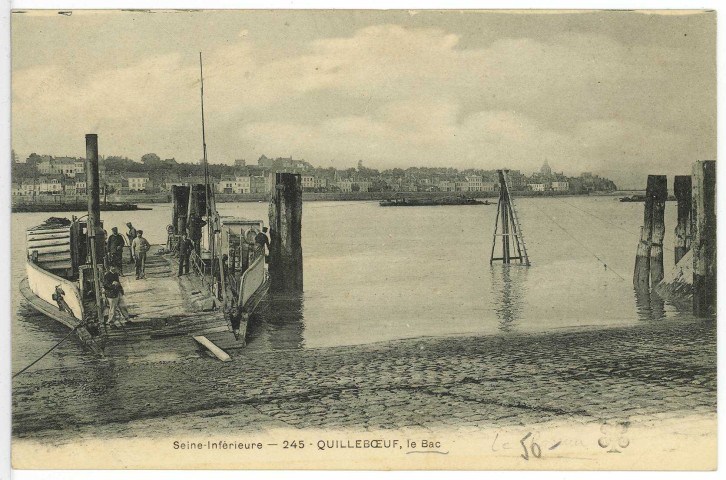 Quillebeuf-sur-Seine. Seine-Inférieure. - Le Bac.