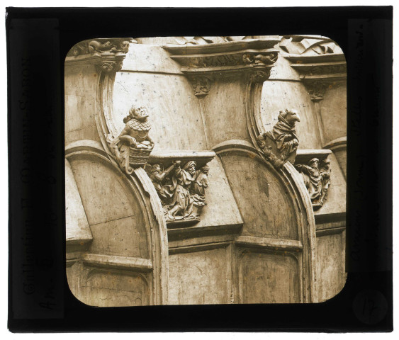 Cathédrale Notre-Dame d'Amiens (Somme), miséricorde "Isaac sur le bûcher".