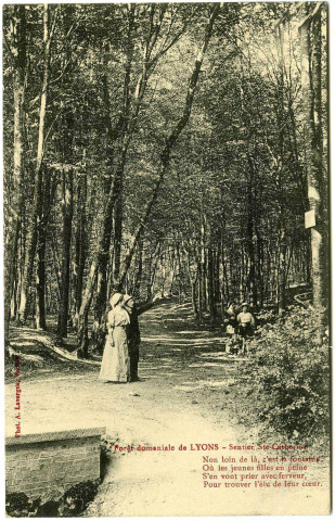 Lyons-la-Forêt. Forêt domaniale de Lyons (Eure). - Sentier Ste Catherine.