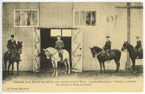 Verneuil-sur-Avre. Manège de la Route de Laigle, près Verneuil-sur-Avre (Eure). - Leçons d'Equitation. - Pension, Location. - Une reprise de l'Ecole des Roches.