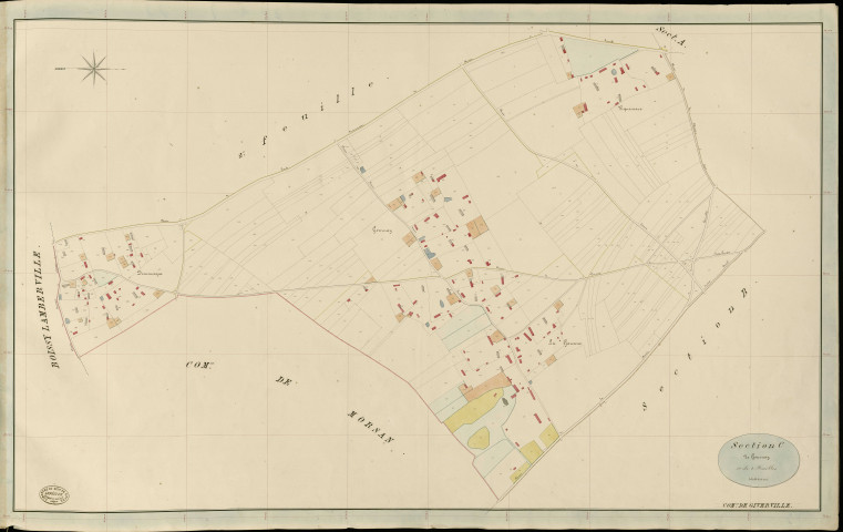 Giverville. Section C _ de Gournay _ 1re de 2 Feuilles