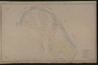 Tosny. Tableau d'assemblage du Plan Parcellaire de la Commune de Tosny _ Canton de Gaillon - Louviers - Eure. _ Terminé sur le terrain en 1829, sous l'administration de M. Le Vicomte Raymond Delaitre, Préfet - M. Potel, Maire et sous la direction de M. Hurtrelle, Directeur des Contributions directes. _ M. Hautier, Géomètre en Chef. _ Par M. Lenglet, Géomètre de 1re classe