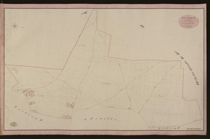 Coudray. Section A _ du Village _ 1re de 2 Feuilles