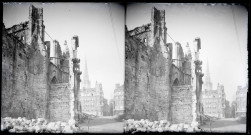 Cathédrale Notre-Dame de Rouen (Seine-Maritime), endommagée par les bombardements de la seconde guerre mondiale.