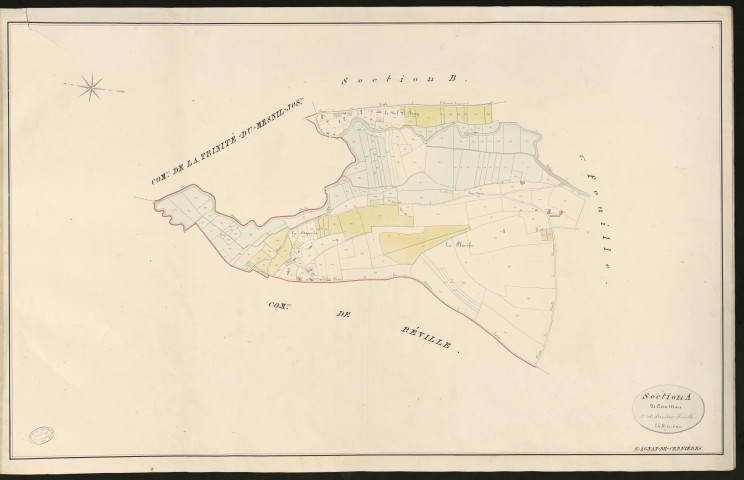 Saint-Agan-de-Cernières. Section A _ de Croix-Mare _ 2ème et dernière feuille _ Echelle de 1 à 2500
