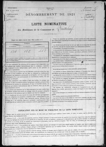 QUITTEBEUF 1921