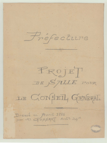 Evreux _"Salle du Conseil général" . Préfecture.