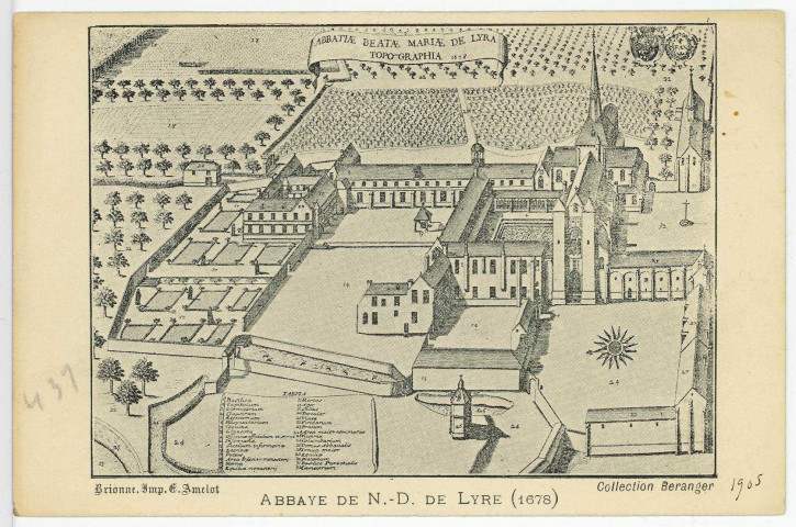 Vieille-Lyre (La). Abbaye de N. -D. De Lyre (1678).