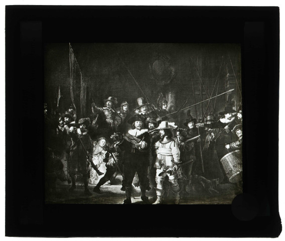 Ryjkmuseum d'Amsterdam (Pays-Bas), tableau de Rembrandt « La Ronde de nuit ».