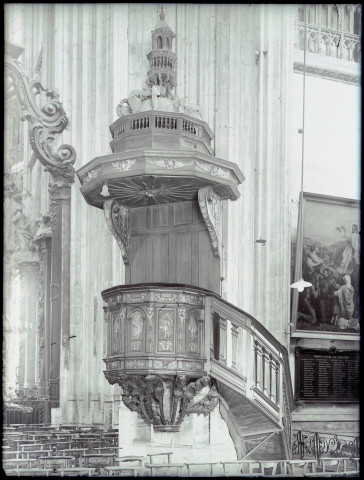 Chaire de l'église de Saint-Maclou de Rouen (Seine-Maritime).