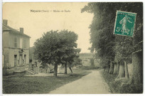 Noyers. Mairie et Ecole.