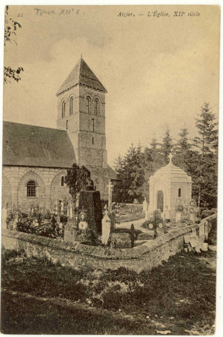 Aizier. L'Eglise, XIIe. Siècle.