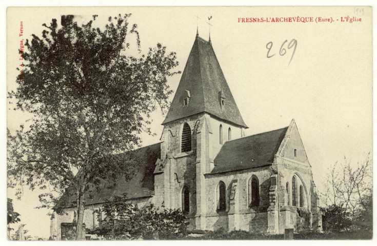 Fresne-l'Archevêque. L'Eglise.
