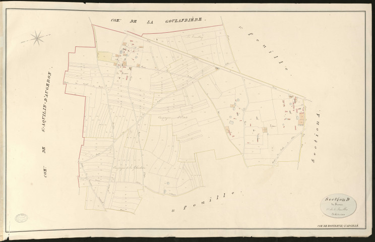 Montreuil-l'Argillé. Section D _ du Fresne _ 2ème de 3 feuilles _ Echelle de 1 à 2500