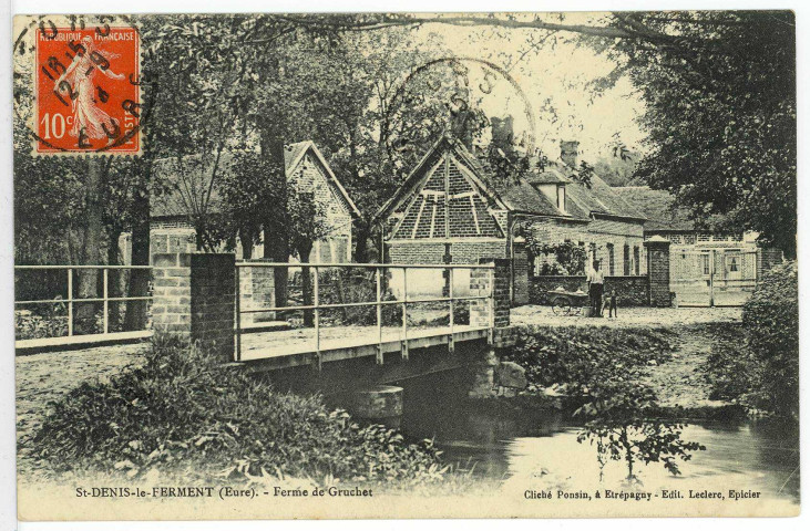 Saint-Denis-le-Ferment. Ferme de Gruchet.