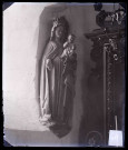 Église de la Sainte-Trinité à La Trinité-de-Thouberville (Eure), statue de Vierge à l'enfant.