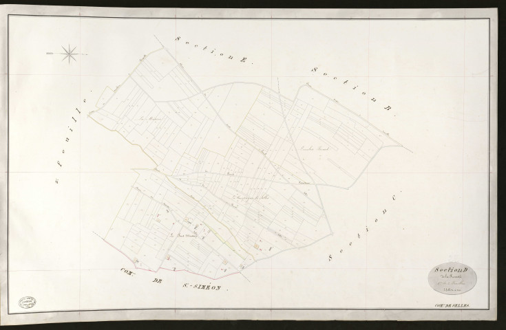 Selles. Section D _ de la Prevosté _ 1re de 2 Feuilles