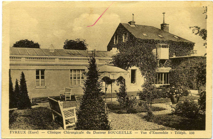 Evreux-Ville. Clinique Chirurgicale du Dr Bergouignan - Vue d'ensemble.
