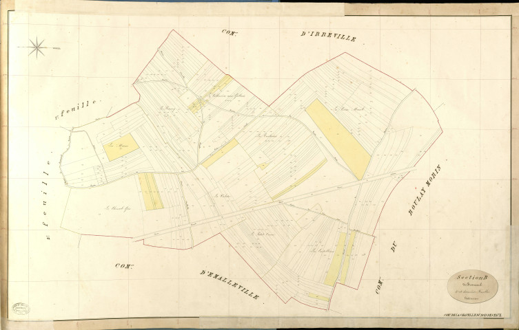 Chapelle-du-bois-des-Faulx (La). Section B _ de Brosmesnil _ 3e et dernière feuille