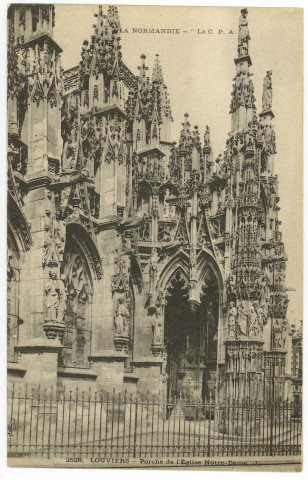Louviers-Ville. Porche de l'Eglise Notre-Dame.