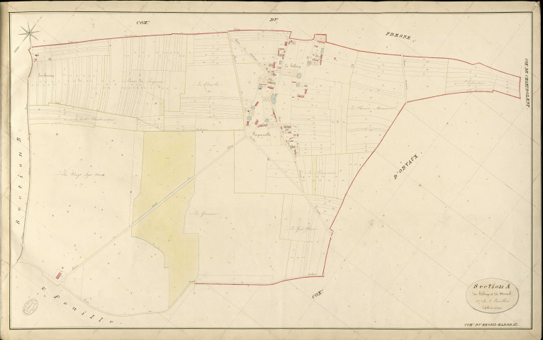 Mesnil-Hardray (Le). Section A _ du héloup et du Mesnil _ 1re de 2 Feuilles