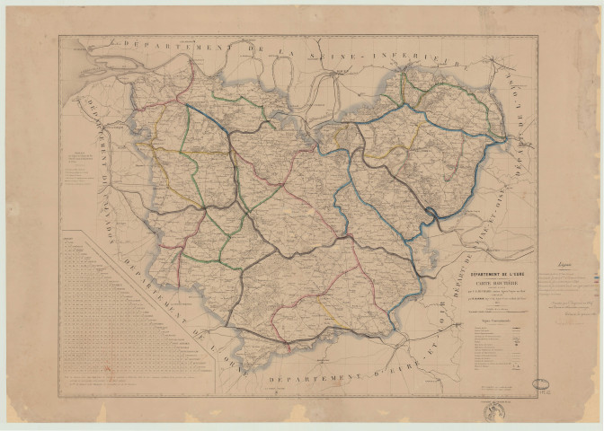 Carte routière Département de l'Eure