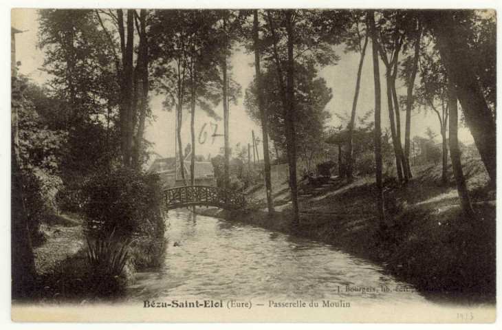 Bézu-Saint-Eloi. Passerelle du Moulin.