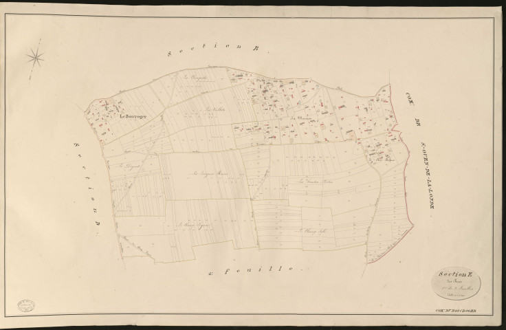 Bosc-Roger-en-Roumois (Le). Section E _ des Rues _ 1re de 2 Feuilles