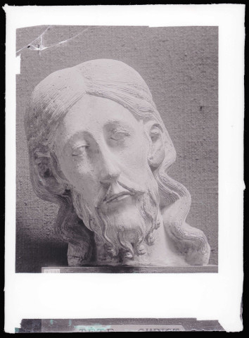 Moulage de la tête du Christ, exposé au musée du Trocadéro de Paris (Seine).