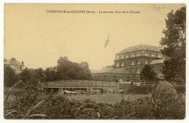 Corneville-sur-Risle. Le Nouveau Pont de la Filature.