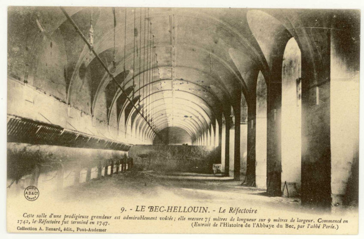 Bec-Hellouin (Le). Le Réfectoire.