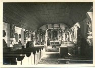 Vue intérieure de l'église Saint-André d'Authouillet, à Autheuil-Authouillet (Eure, France)