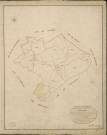 Chaignes. Tableau d'assemblage _ du Plan Parcellaire de la Commune de Chaignes _ Canton de Pacy sur Eure - Evreux - Eure. _ Terminé sur le Terrain le 4 Aout 1851, sous l'administration de M. Le Marquis de Ste Croix, Préfet _ M. Hurel, Maire _ et sous la Direction de M. Chauveau, Directeur des Contributions directes _ M. Lefébure, Géomètre en Chef. _ Par M. Lefebure félix, Géomètre de 1re classe.