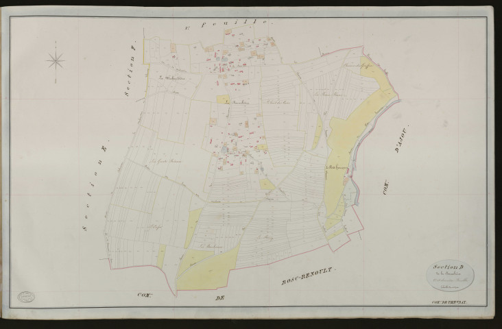 Thevray. Section D _ de la bounelière _ 2e et dernière Feuille