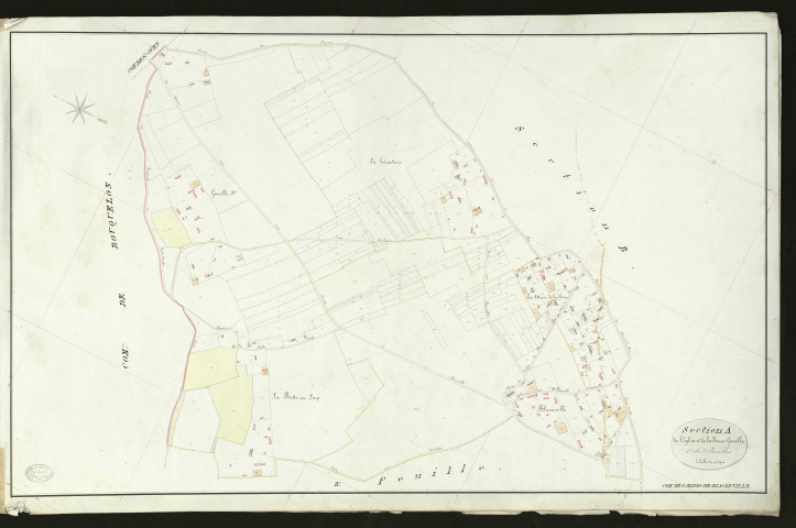 Saint-Mards-de-Blacarville. Section A _ de l'Eglise et de la ferme Gavelle _ 1re de 2 Feuilles